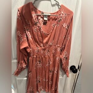 COPY - American Rag Juniors' Printed Smocked Fit & Flare Dress Size L